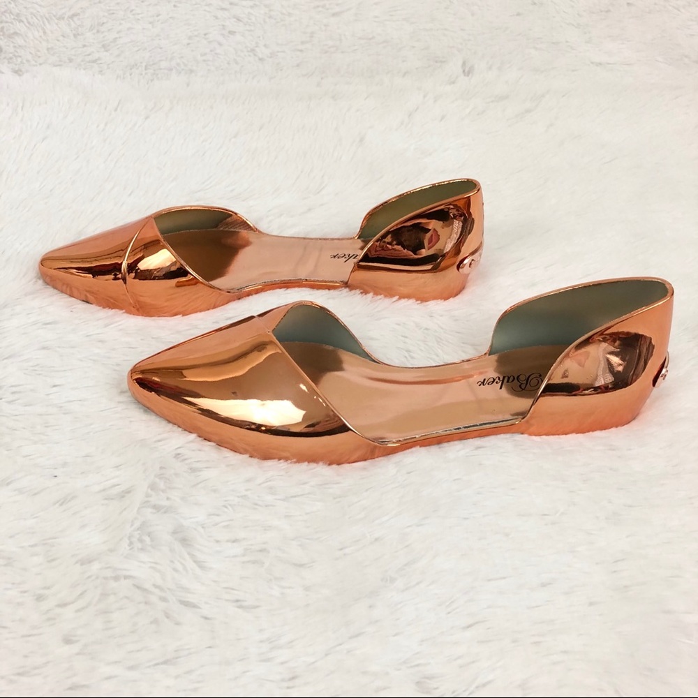 Ted Baker Cut Out Rose Gold Jelly Slipper Flats - Picture 3 of 6